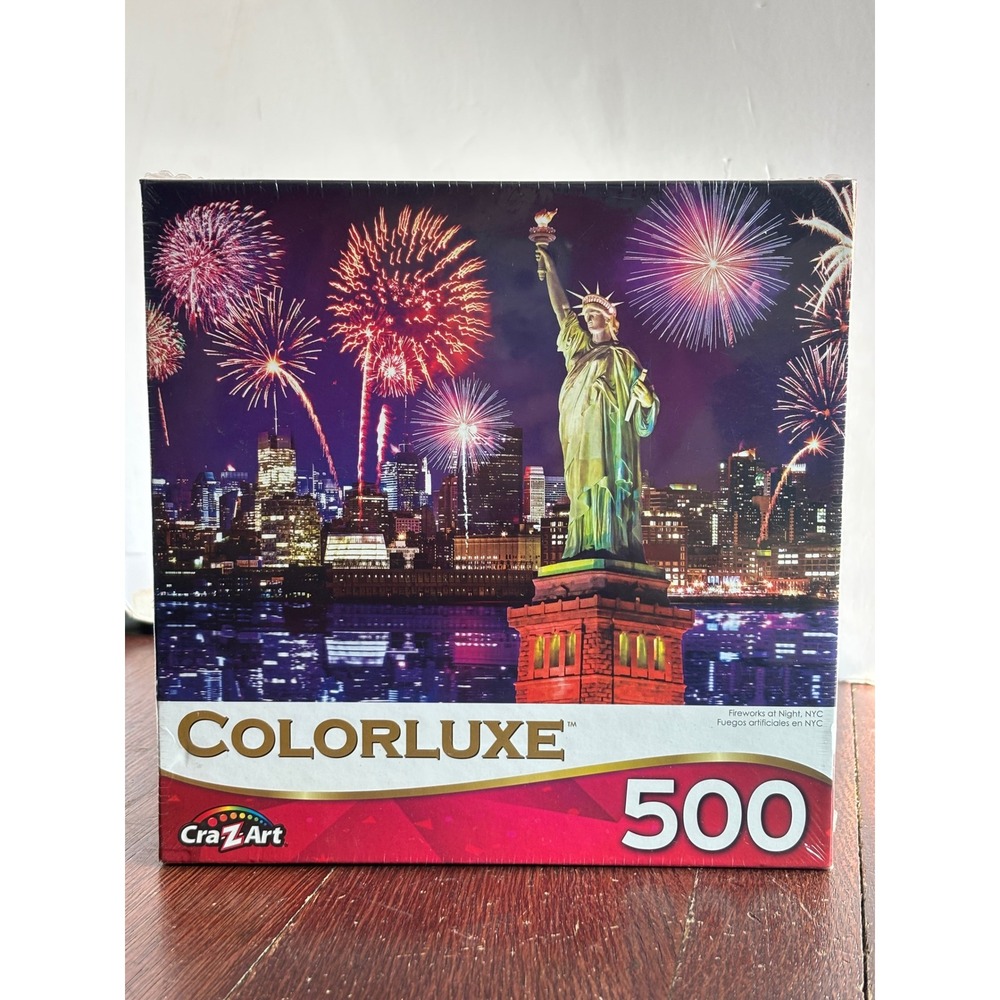 Cra-Z-Art Colorluxe 500 Piece Puzzle‎ Statue of Liberty Fireworks NYC 5800 NEW